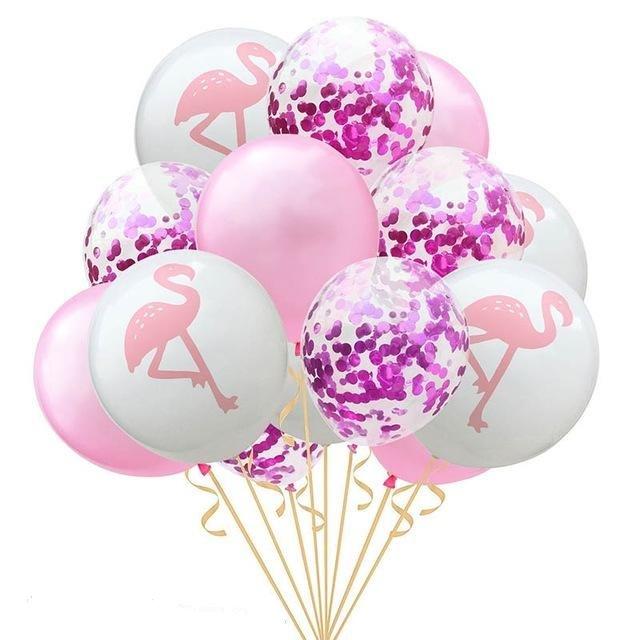 Ballon Anniversaire Flamant Rose