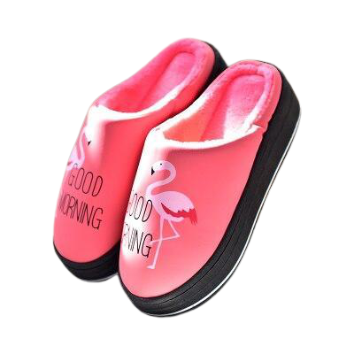 chausson femme flamant rose