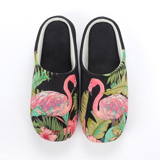 Chaussons Flamant Rose  Tropical
