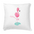 coussin motif flamant rose