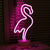 Lampe Flamant Rose <br> Rose nocturne