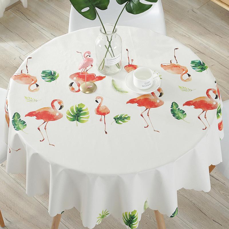 Nappe Flamant Rose  Ronde