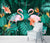 Papier Peint Flamant Rose <br> Jungle