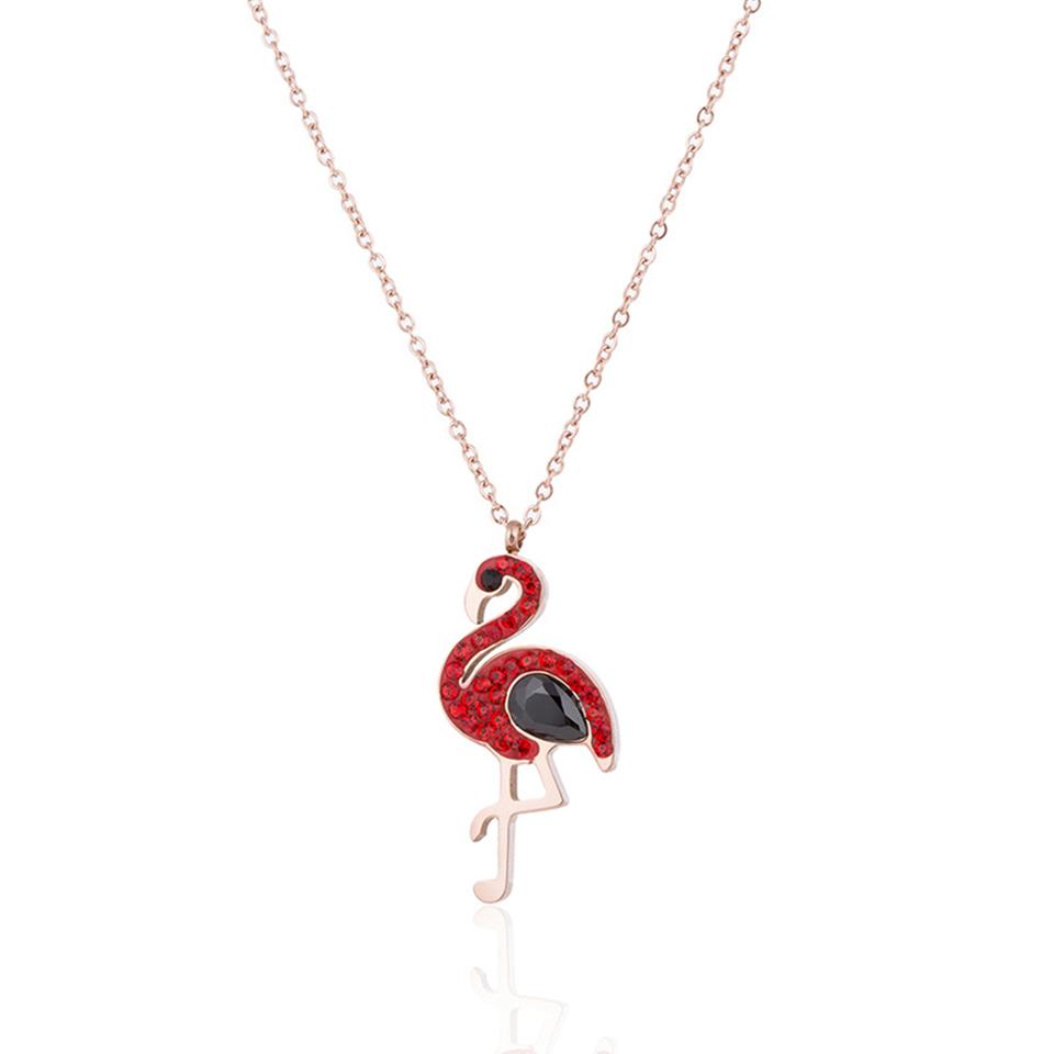 Collier Flamant Rose  Passion