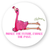 sticker mural flamant rose