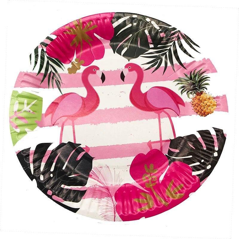 Assiette Flamant Rose  Ananas