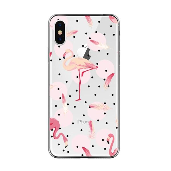Coque iPhone Flamant Rose  Plumes