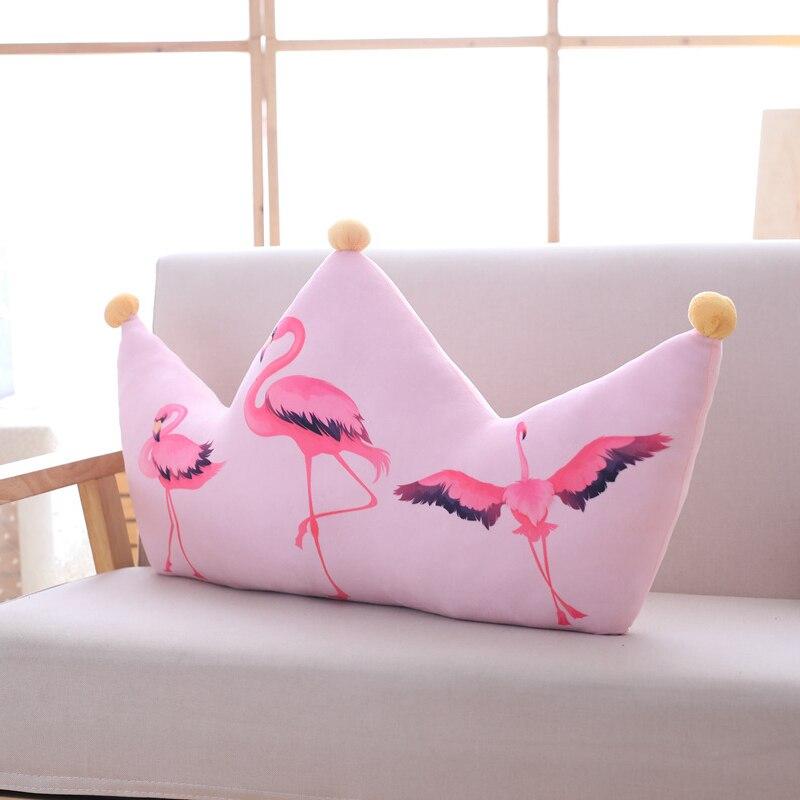 Coussin Flamant Rose  Couronne