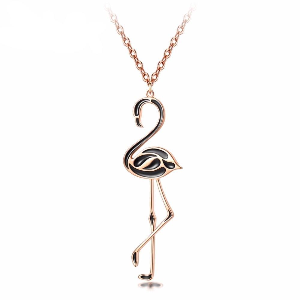 Collier Flamant Rose  Pink Gold