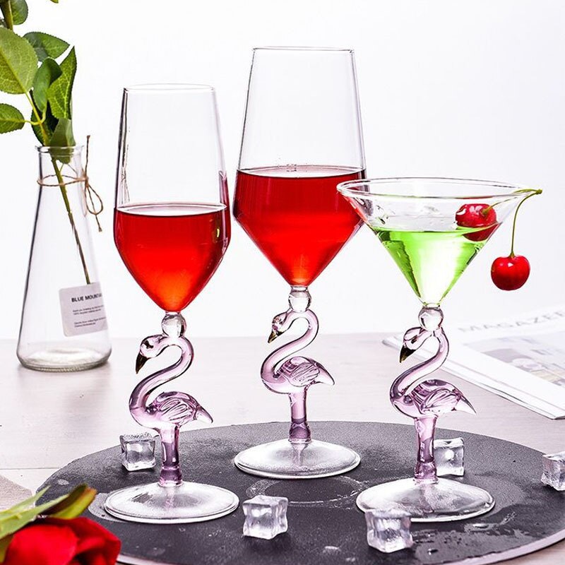 Verres Flamant Rose  Cocktails