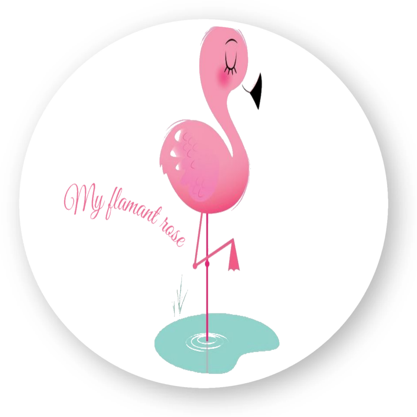 stickers flamant rose
