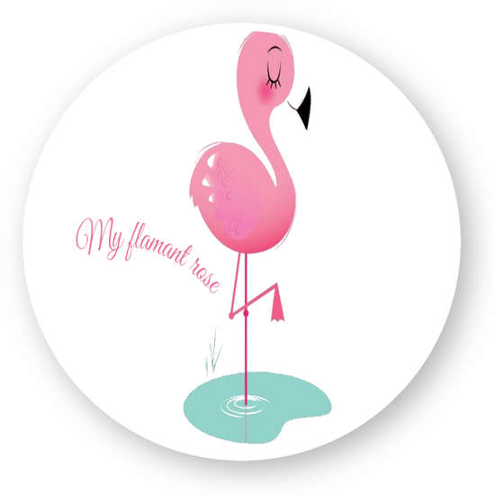 stickers flamant rose